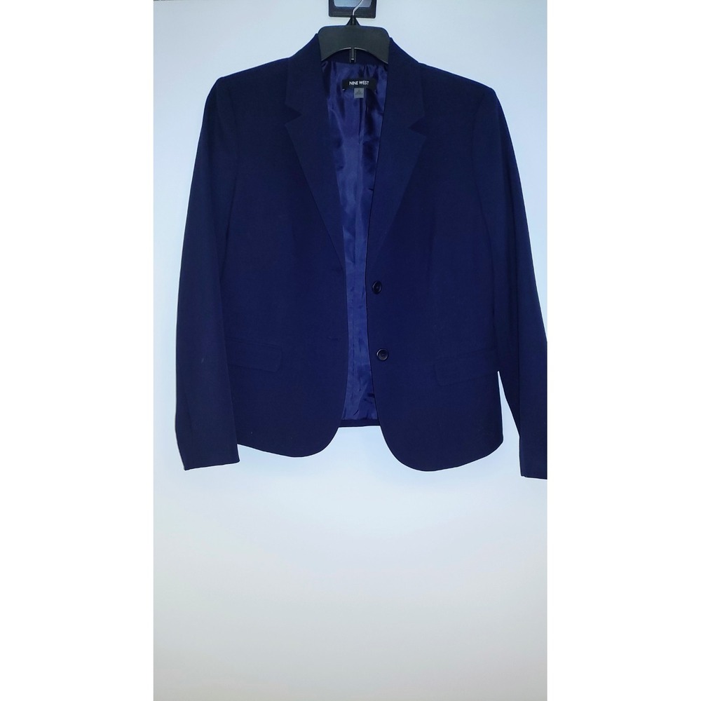 Nine West beautiful one button navy blazer size 12
